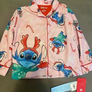 New with Tags! Disney Pink and Red Stitch Pajama Top